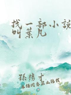 找一部小说主角叫叶凡