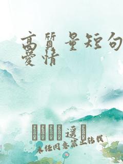 高质量短句文案爱情