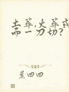 土葬,火葬或全面一刀切?