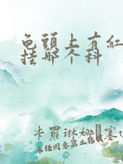 龟头上有红斑点挂哪个科