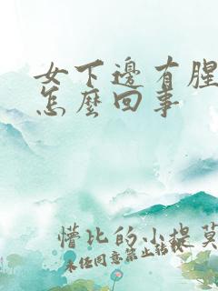 女下边有腥臭味怎么回事