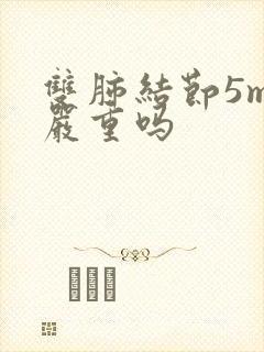 双肺结节5mm严重吗