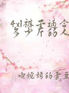 4xl裤子适合多少斤的人穿