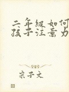 二年级如何培养孩子注意力集中