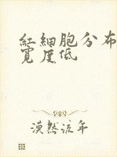 红细胞分布体积宽度低