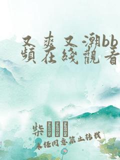 又爽又潮bb视频在线观看
