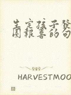 生完孩子发朋友圈报喜的句子