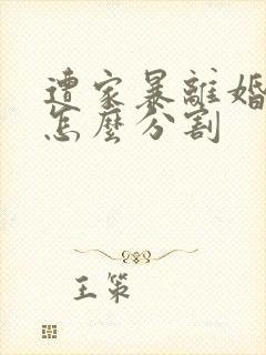 遭家暴离婚财产怎么分割