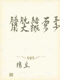 膀胱结石手术费用大概多少钱