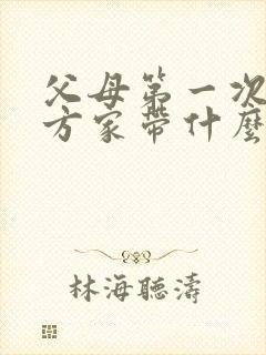 父母第一次去女方家带什么礼物