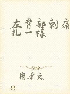 左背部刺痛感针扎一样