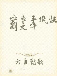 安卓手机恢复误删文件