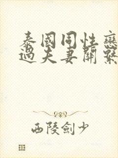 泰国同性恋怎么过夫妻关系