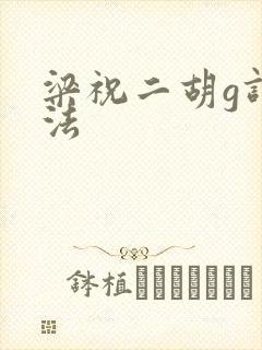 梁祝二胡g调指法