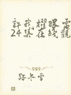 许我耀眼电视剧24集在线观看