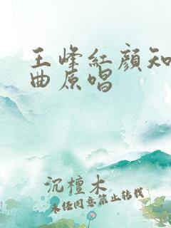 王峰红颜知己歌曲原唱