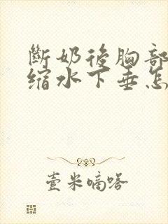 断奶后胸部严重缩水下垂怎么办