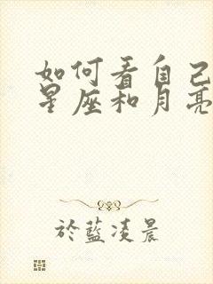 如何看自己太阳星座和月亮星座