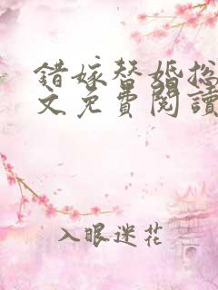 错嫁替婚总裁全文免费阅读的