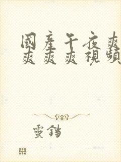 国产午夜爽爽爽爽爽爽视频