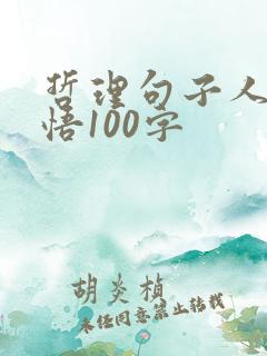 哲理句子人生感悟100字