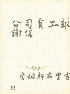 公司员工离职感谢信