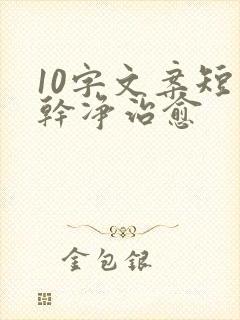 10字文案短句干净治愈