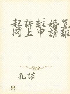 起诉离婚怎么在网上申请离婚