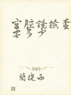 宫腔镜检查费用要多少