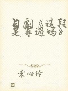 日剧《这段恋爱是罪过吗》