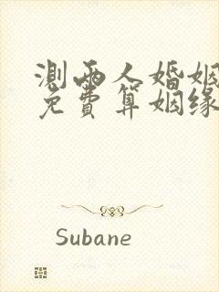 测两人婚姻配对免费算姻缘