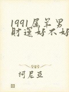 1991属羊男财运好不好