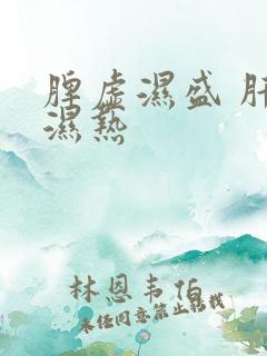 脾虚湿盛 肝胆湿热