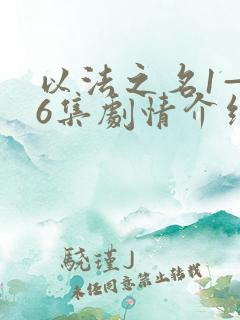 以法之名1—36集剧情介绍