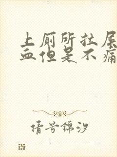 上厕所拉屎拉出血但是不痛