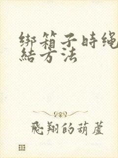 绑箱子时绳子打结方法