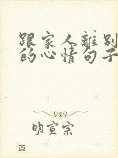 跟家人离别不舍的心情句子