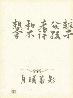 想和老公离婚又舍不得孩子怎么办