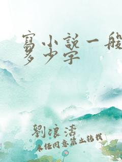 写小说一般一章多少字