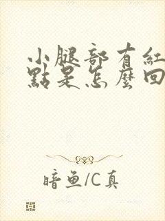 小腿部有红色斑点是怎么回事