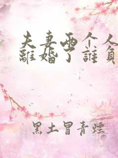 夫妻两个人贷款离婚了谁负责