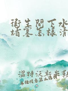 卫生间下水管道堵塞怎样清通