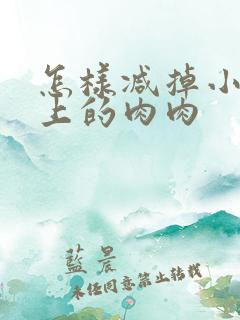 怎样减掉小肚子上的肉肉