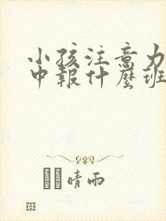 小孩注意力不集中报什么班