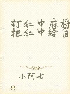 打红中麻将怎么把红中给自己