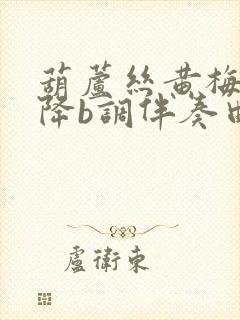 葫芦丝黄梅悠悠降b调伴奏曲