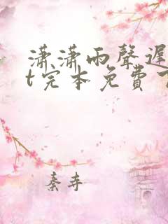 潇潇雨声迟txt完本免费下载