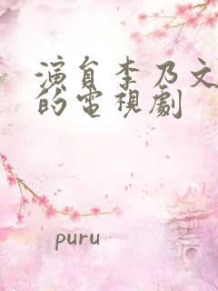 演员李乃文主演的电视剧