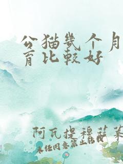 公猫几个月做绝育比较好