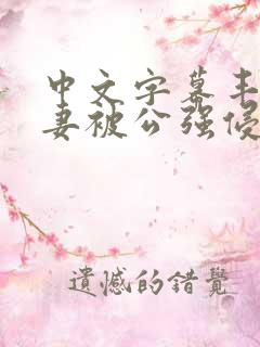 中文字幕丰满人妻被公强侵犯